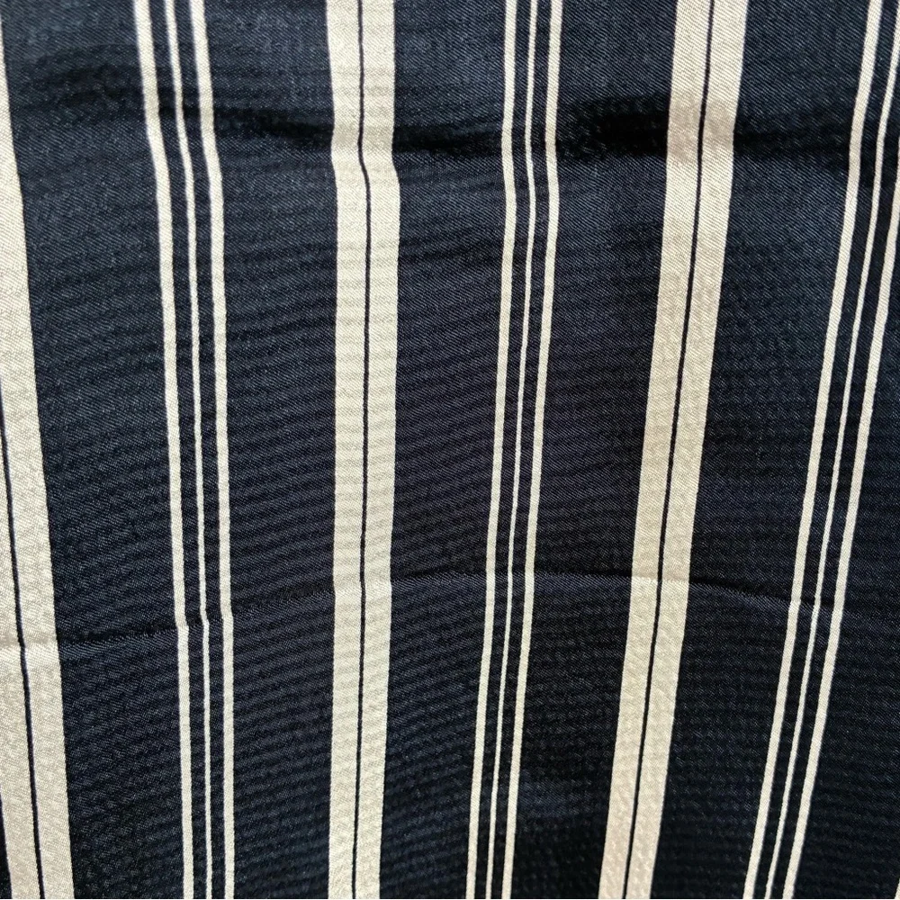 Everlane New Size XS Viscose Satin Wide Leg Pull On Pant‎ Blue White Stripes
